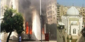 سوريا .. المیلشیات الإرهابية التابعة للنظام الإيراني تحرق مسجد “أبي بكـــر الصديق” في حلب
