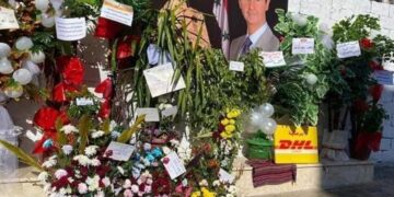 افتتاح فرع لـ DHL العالمية في حلب برعاية ضباط ورفع صور للأسد