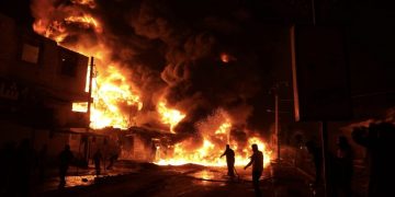 تفاصيل حريق محطة محروقات في مدينة الباب بحلب