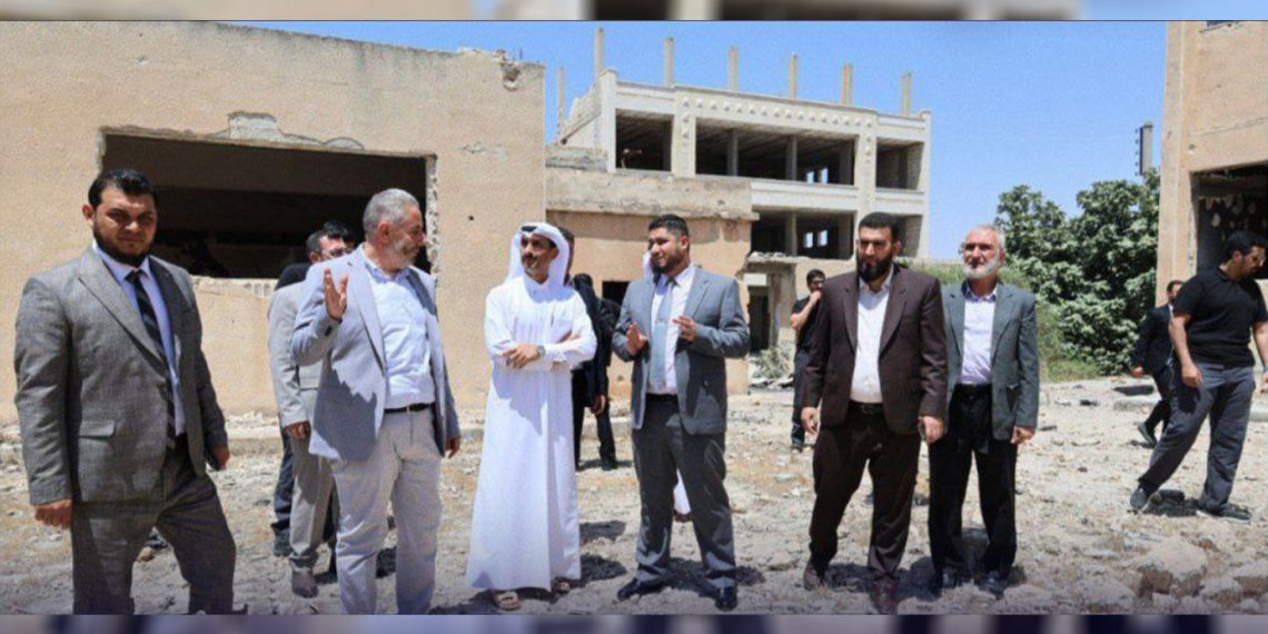 زيارة قطرية لسراقب وبحث آليات الدعم وتعزيز الاستقرار بإدلب