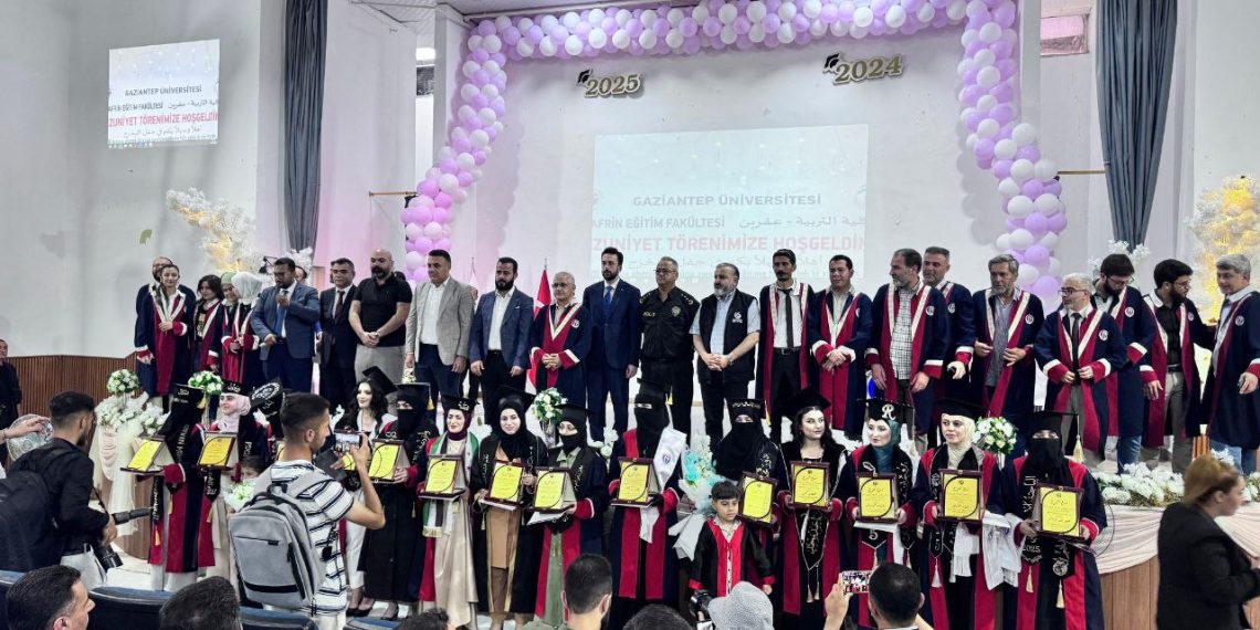 عفرين تحتفي بعشرات الطلاب الخريجين من كلية التربية