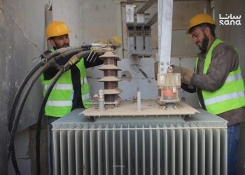 تركيب 4 محولات كهربائية في عدة مناطق بريف دمشق الغربي