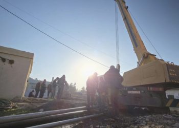 تجهيز بئر جديدة في بلدة الغارية الغربية بدرعا