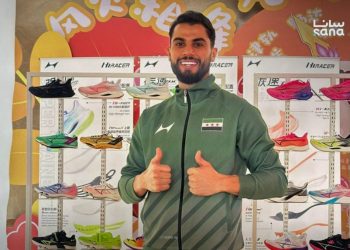 لاعب منتخب سوريا محمد أمين السلامة لألعاب القوى سادساً في بطولة آسيا للصالات المغلقة