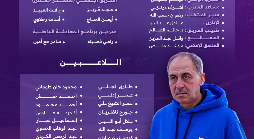القائمة الأولية لمنتخبنا الوطني لكرة السلة