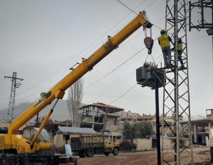 كهرباء ريف دمشق: تركيب واستبدل 6 محولات في عدة مناطق بالمحافظة